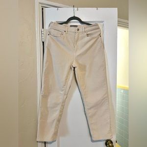 Everlane white/light cream corduroy pants, never worn